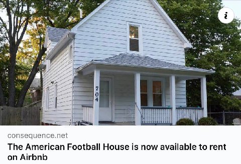 Я 77 7 0 я consequence.net The American Football House is now available to rent on Airbnb