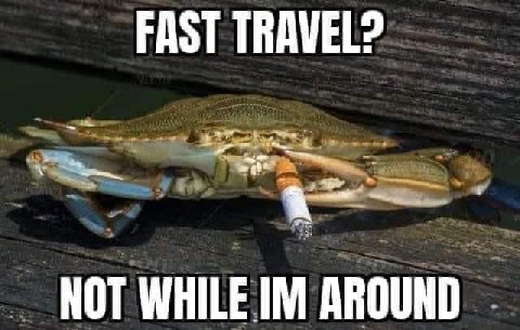 FAST TRAVEL? NOT WHILE AROUND