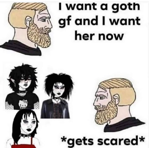 want а goth and want her now *gets scared*
