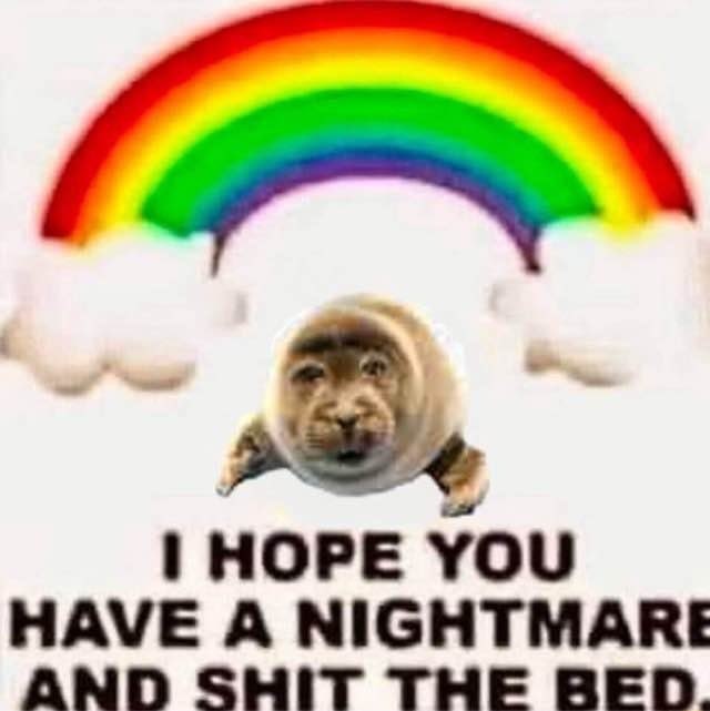 HOPE YOU HAVE A NIGHTMARE AND SHIT THE BED.