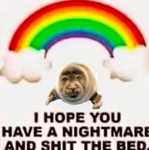 HOPE YOU HAVE A NIGHTMARE AND SHIT THE BED.