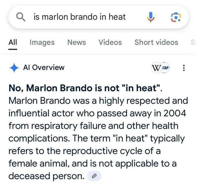 О is marlon brando in heat Images News Videos Short videos Overview Wine No, Marlon Brando is not heat”. Marlon Brando was a highly respected and influential actor who passed away in 2004 from respira