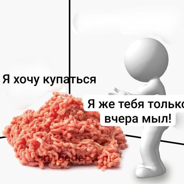 Я хочу купаться Я же тебя вчера мыл!