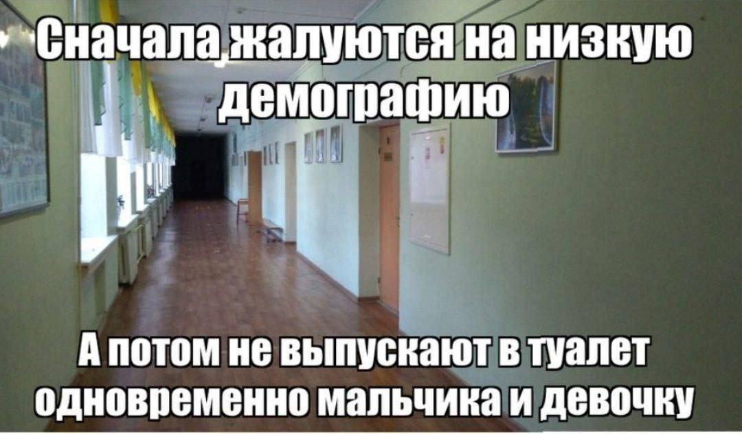 ‘Сначала жалуются на низкую демографию А потом не выпускают в туалет одновременно мальчика и девочку