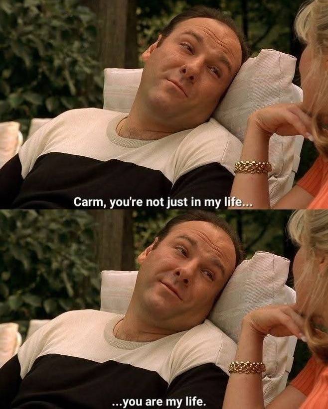 Carm, you're not just my life... you are my life.