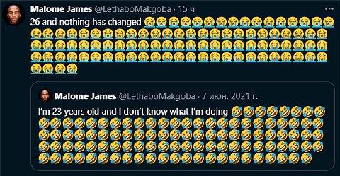 Malome James 15 26 апа nothing has changed OGG OGG Malome James @LethaboMakgoba 7 июн. 2021 23 years old and don’t know what doing