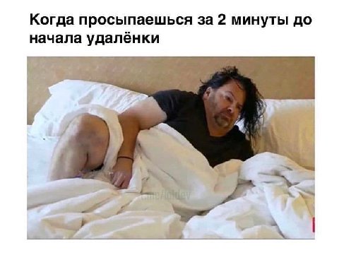 Когда просыпаешься за 2 минуты до начала удалёнки 4