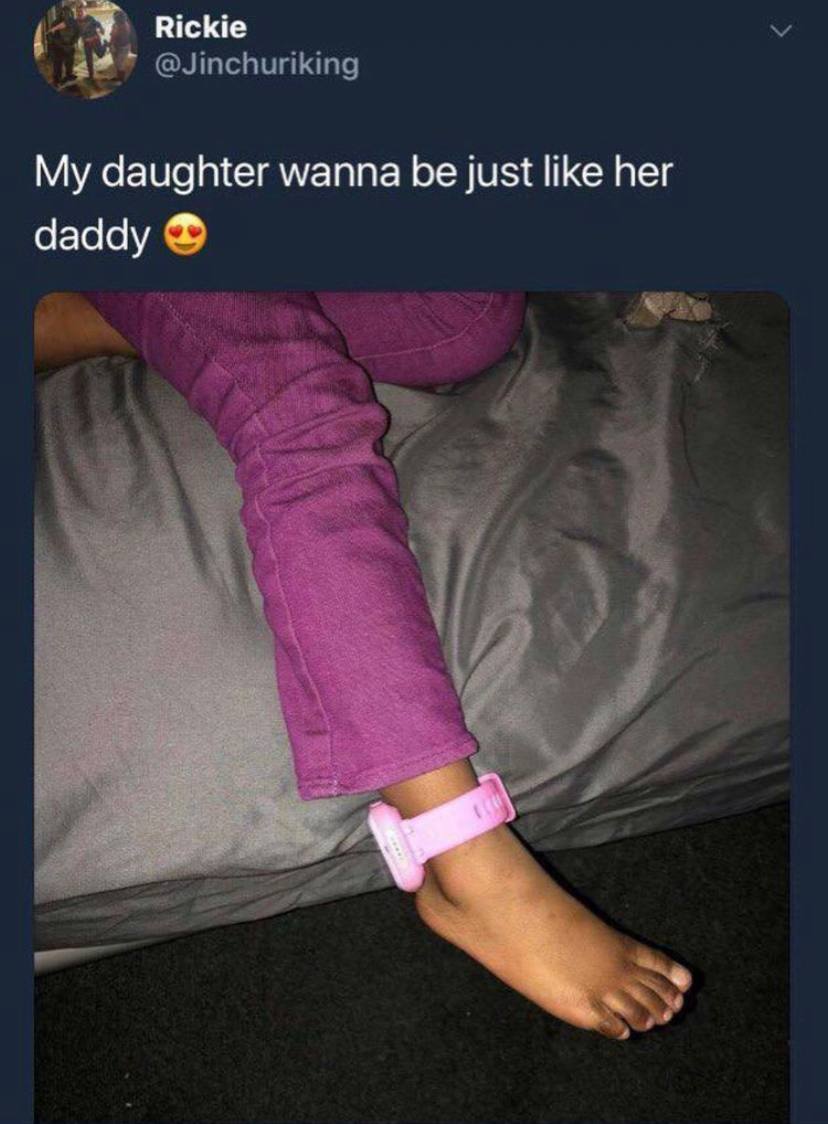 Rickie @Jinchuriking My daughter wanna be just like her daddy Pde А,
