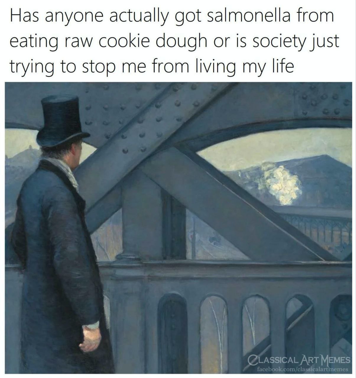 Has anyone actually got salmonella from eating raw cookie dough or is society just trying to stop me from living my life