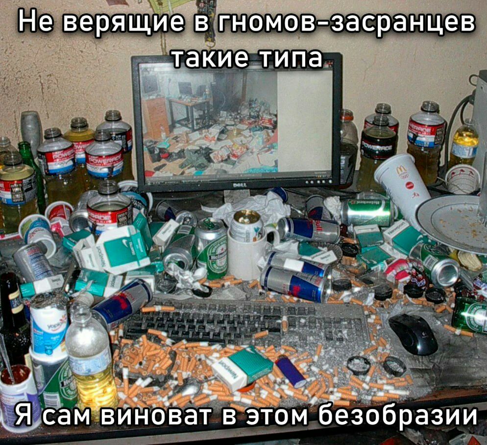 Не верящие в гномов-засранцев =такие типа fod 4 Я сам’виноват в этом безобразии