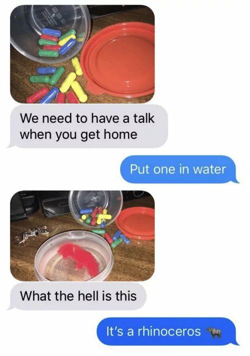We need to have а talk when you get home What the hell is this