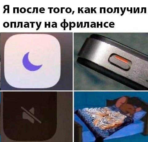 Я после того, как получил оплату на фрилансе