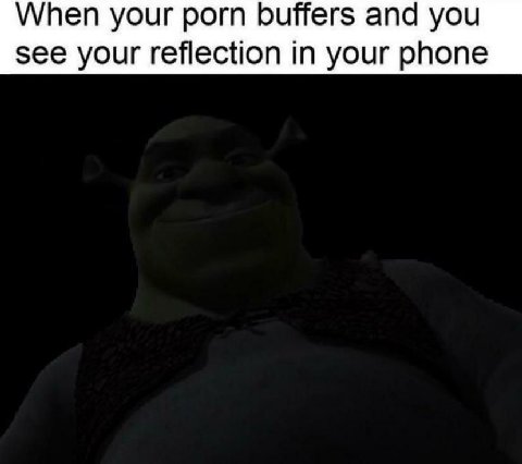 When your porn buffers and you see your reflection in your phone