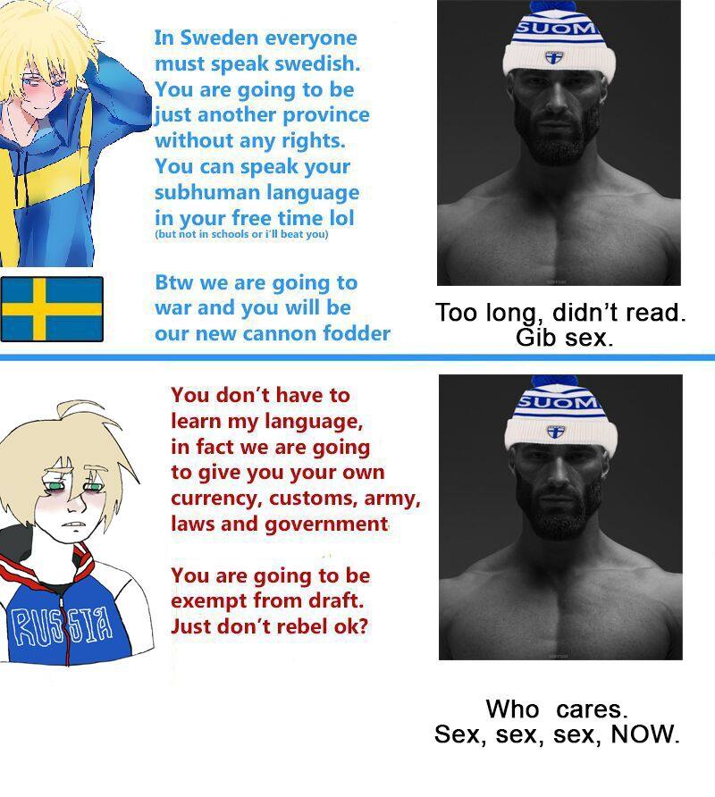 In Sweden everyone must speak swedish. You are going to be just another province without any rights. You can speak your subhuman language in your free time lol (but in schools or beat you) Btw we are 