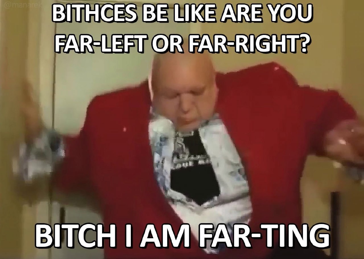 BITHCES BE LIKE АВЕ YOU FAR-LEFT OR FAR-RIGHT? a BITCH