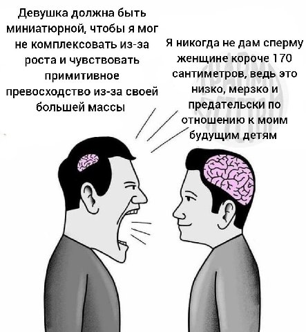 Девушка должна быть миниатюрной, чтобы я мог не комплексовать из-за Я никогда не дам сперму роста и чувствовать женщине короче 170 примитивное сантиметров, ведь это превосходство из-за своей низко, ме