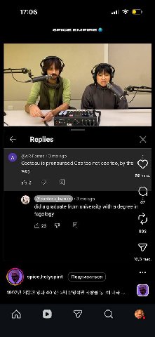 17:06 SPICE EMPIRE 7 Replies @AR-Forms 3 ago Cocteau is pronounced Coc toe not coc too, the way 56 тыс 2 3 то 290 did graduate from university with a degree in fagology Я 23 903 16,3 тыс spice.holyspi