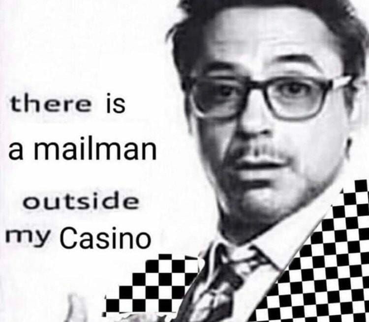 there is amailman outside my Casino