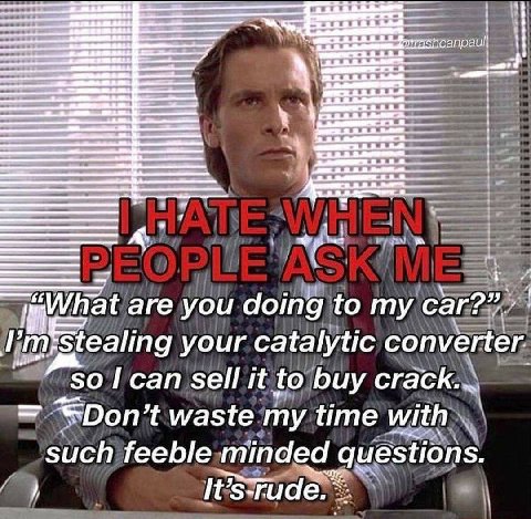 4 сапраий ЕЕ are you doing to my your Catalytic converter. so can sell it to buy waste my time with such feeble minded questions.