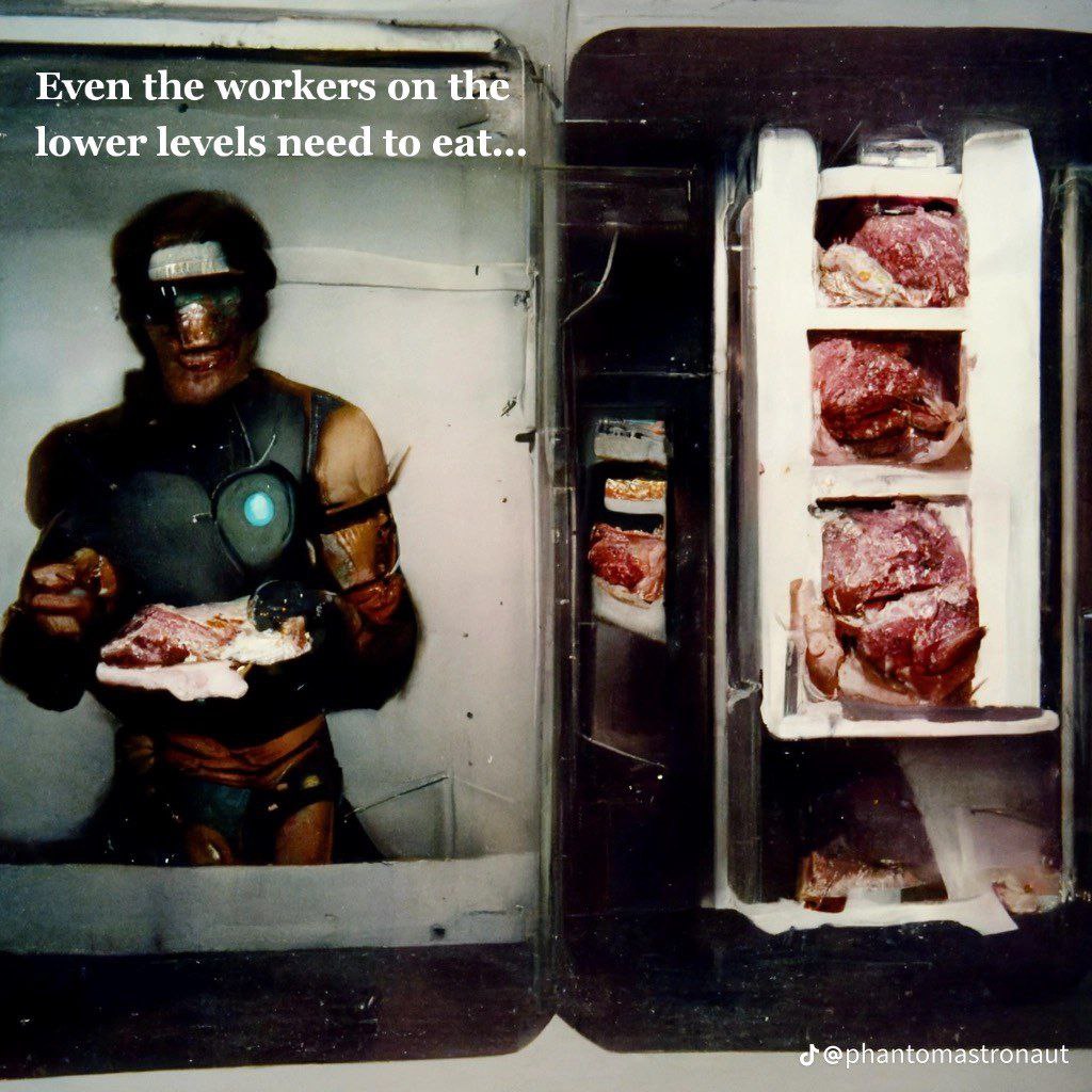 Even the workers on the lower levels need to eat... @phantomastronaut