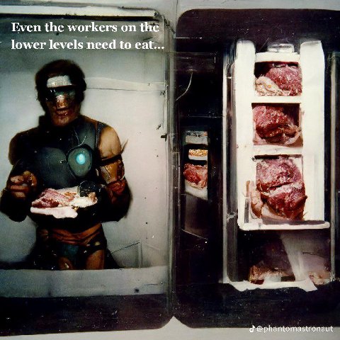Even the workers on the lower levels need to eat... @phantomastronaut