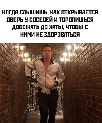 КОГДА КАК ОТКРЫВАЕТСЯ ДВЕРЬ У СОСЕДЕИ И ТОРОПИШЬСЯ ДОБЕЖАТЬ ДО ХАТЫ, ЧТОБЫ С НИМИ НЕ ЗДОРОВАТЬСЯ