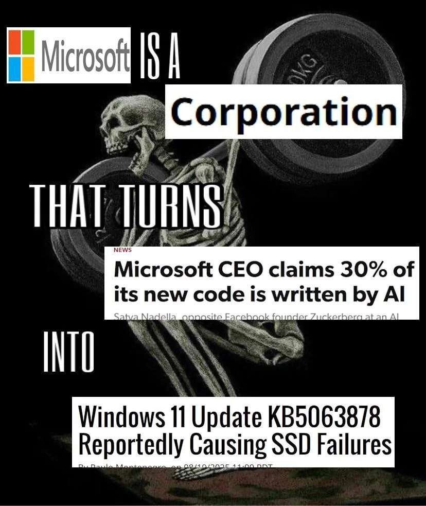 Microsoft THAT Microsoft CEO claims 30% of its new code is written 7 Windows 11 Update Reportedly Causing SSD Failures
