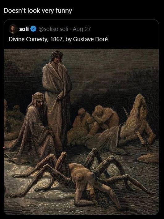Doesn't look very funny soli Divine Comedy, 1867, Gustave Doré