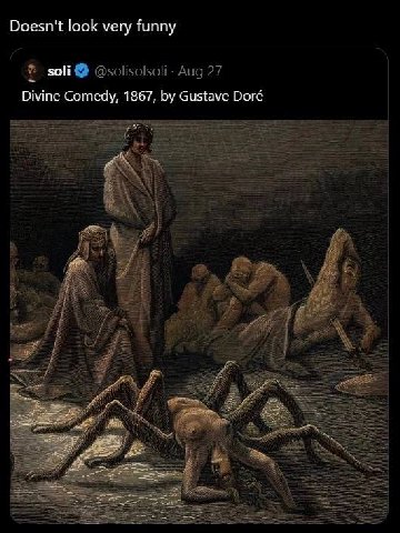 Doesn't look very funny soli Divine Comedy, 1867, Gustave Doré
