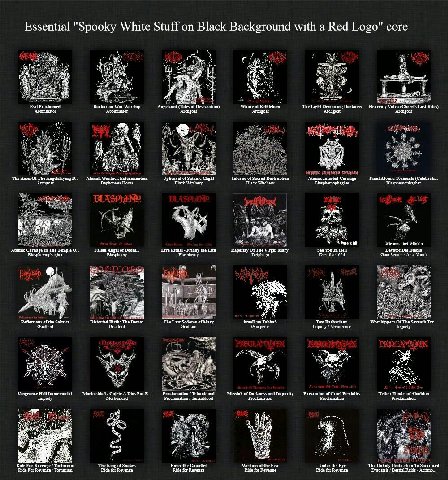 ential "Spooky White Stuff on Black Background with а Red Logo" core a {Tale of Toe sin ase Naty Del he Jay OF The Viet Я Я Dios of и я the Tye Cabo