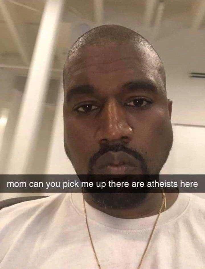 mom can you pick up there are atheists here