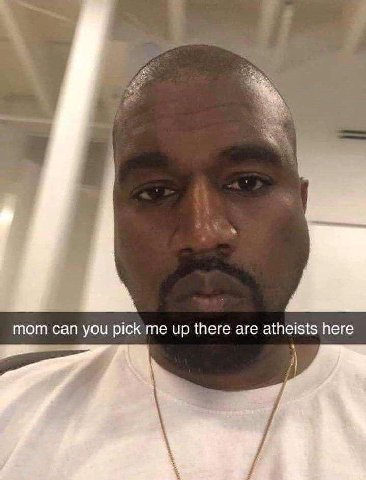 mom can you pick up there are atheists here
