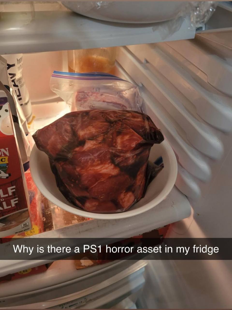 Why is there a horror asset in my fridge