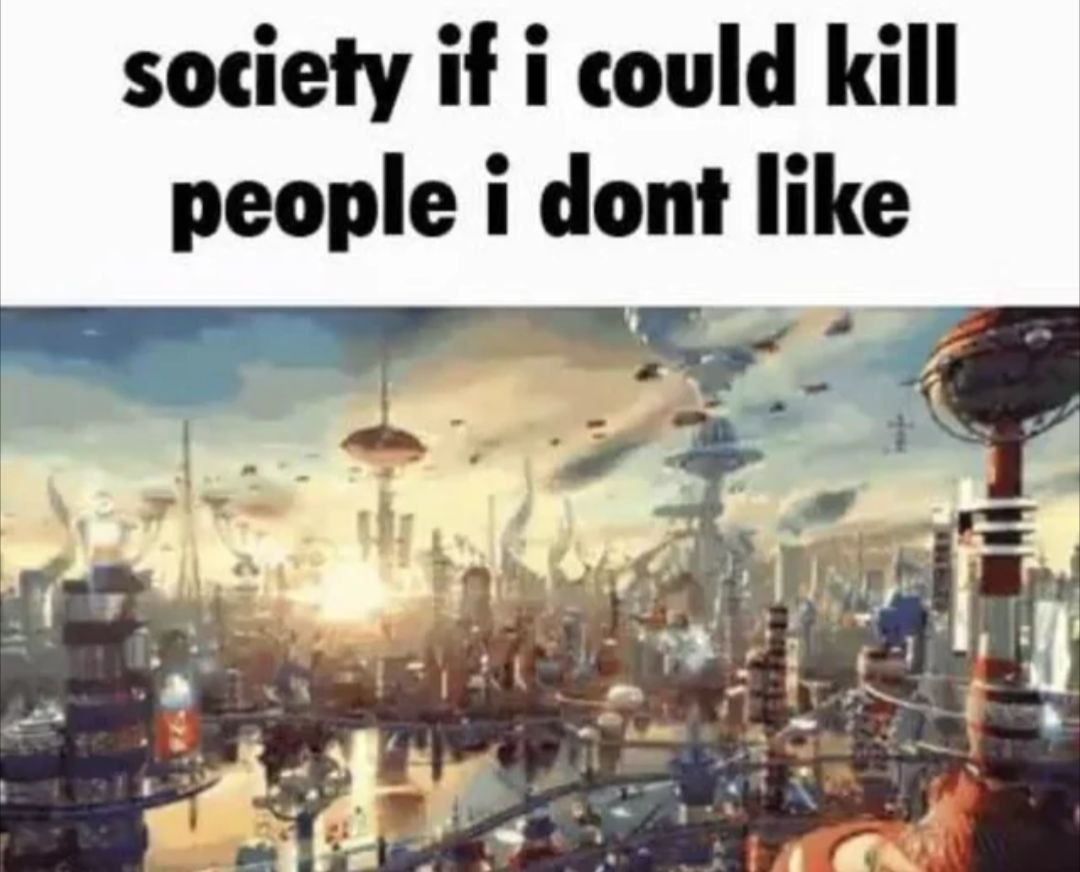 society if i could kill people i dont like