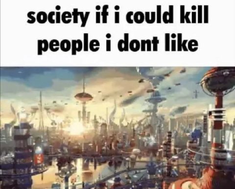 society if i could kill people i dont like