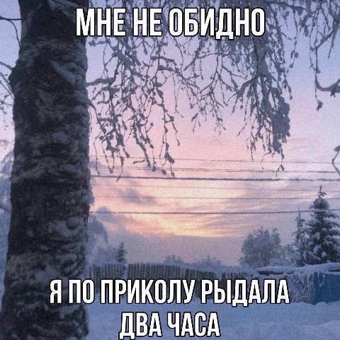 МНЕ НЕ ОБИДНО Я ПО ПРИКОЛУ РЫДАЛА ДВА ЧАСА