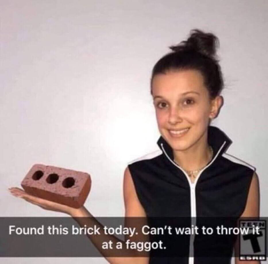 Found this brick today. wait to at a faggot. 4