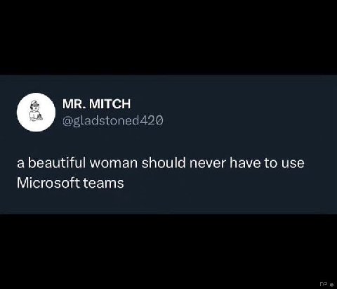 МТСН а beautiful woman should never have to use Microsoft teams