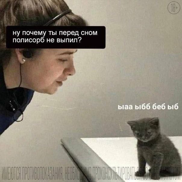 ну почему ты перед сном полисорб не выпил? ыаа ыбб беб