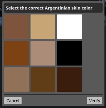 Select the correct Argentinian skin color