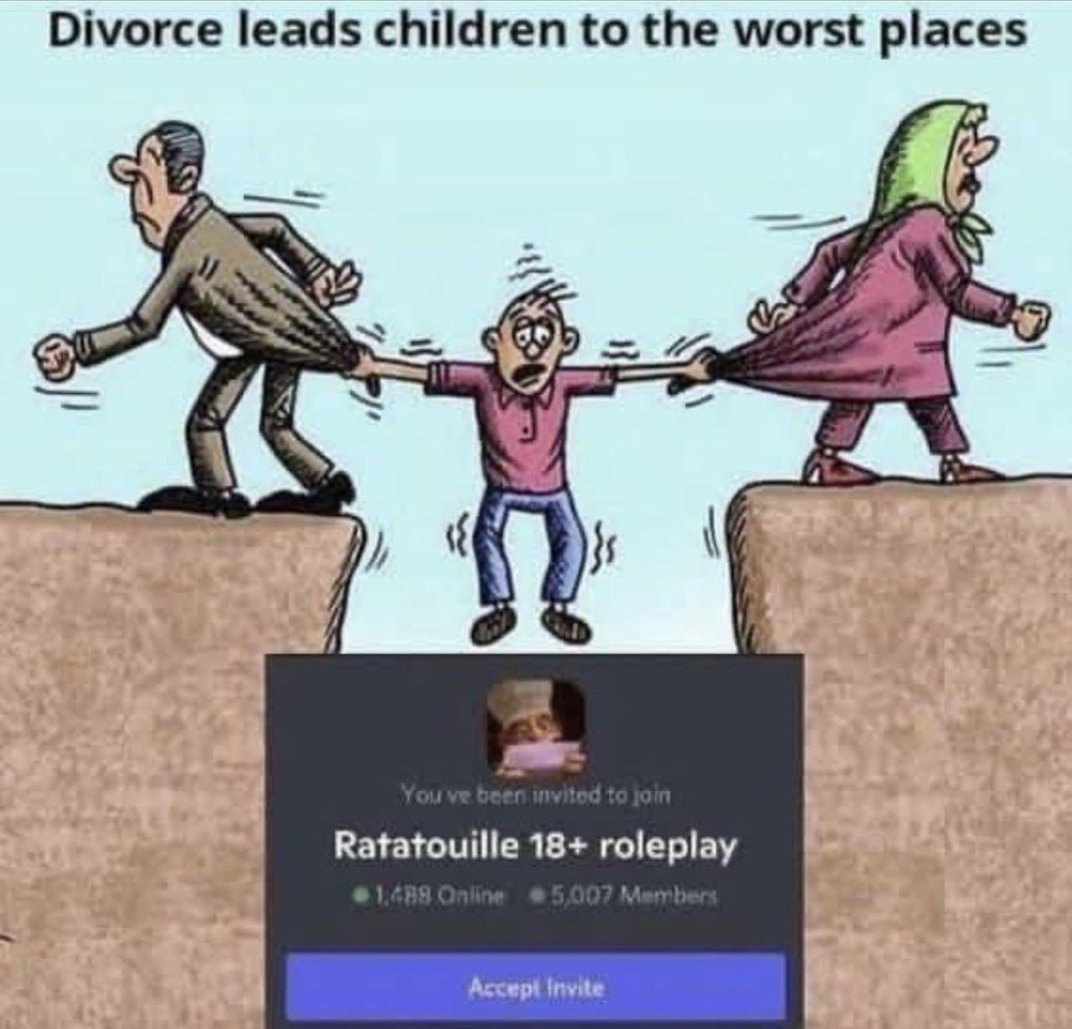 Divorce leads children to the worst places A Vad 4 Ratatouille 18+ roleplay Accept Invite