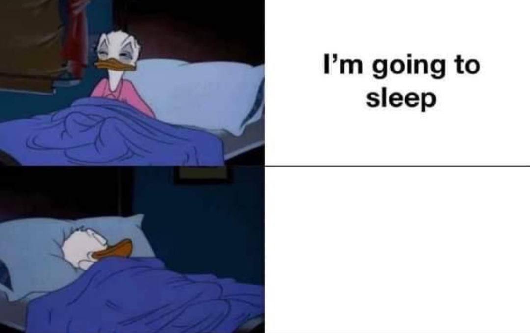 going to sleep