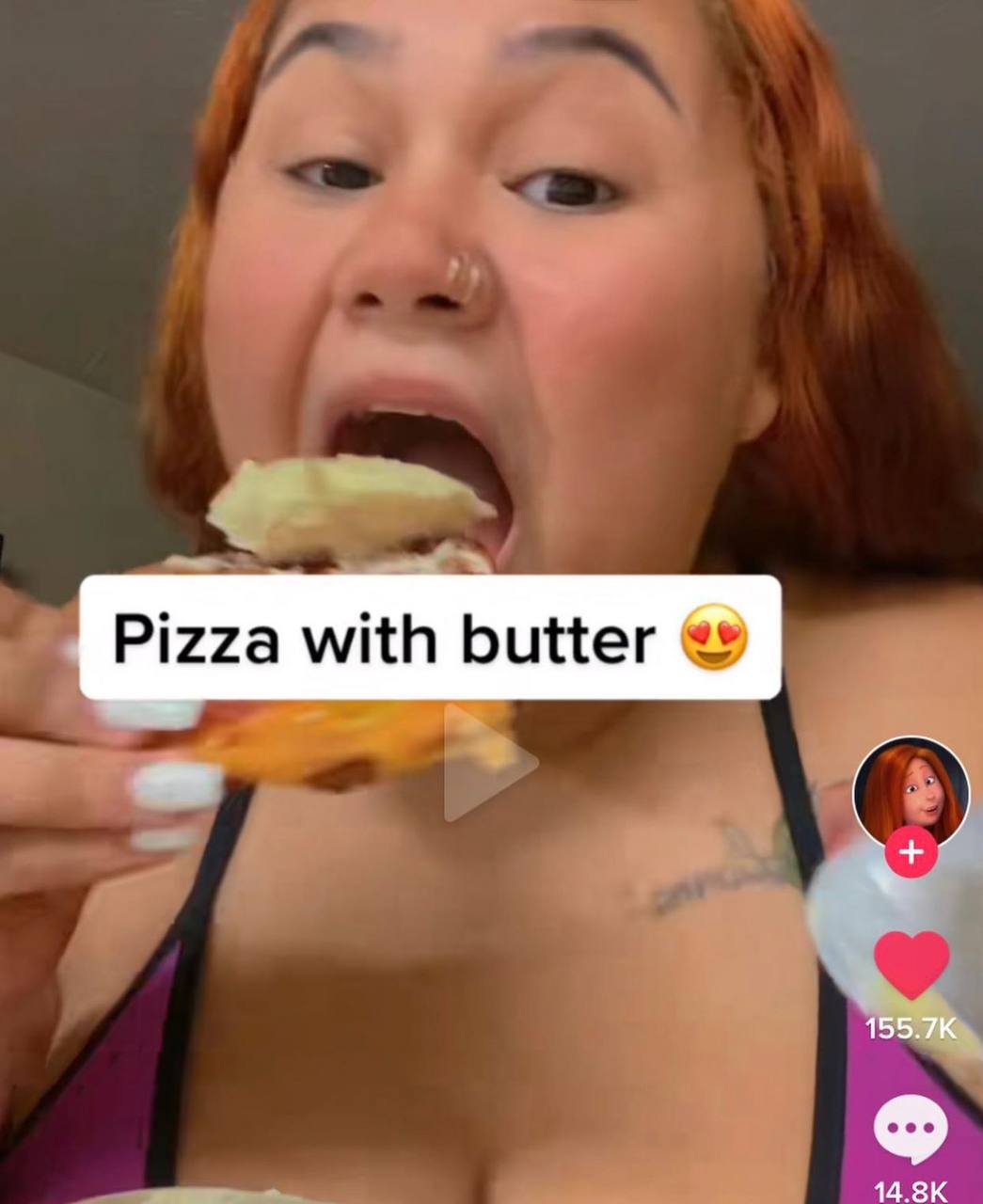Pizza with butter
