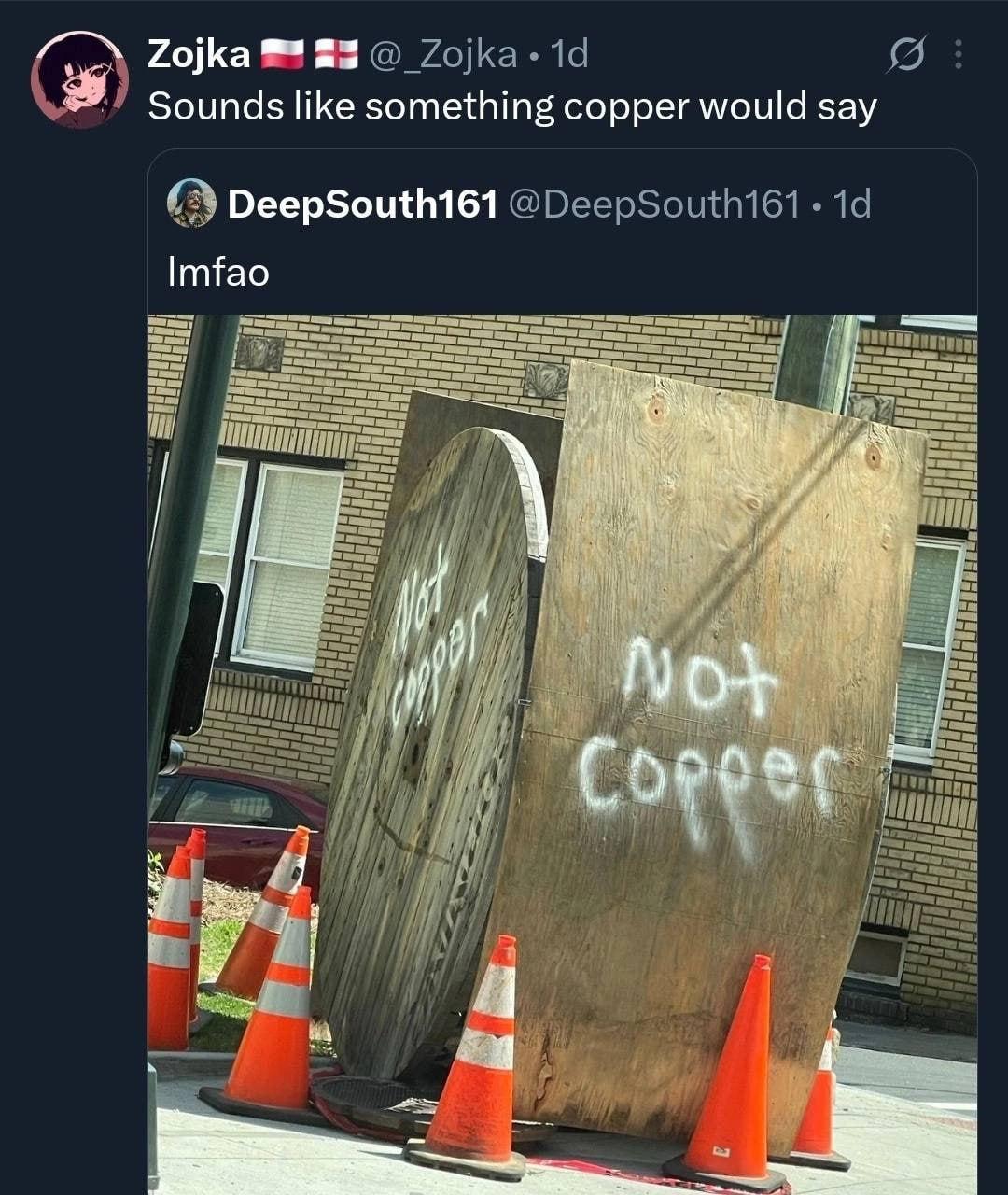 Гоа 19 5 Sounds like something copper would say DeepSouth161 @DeepSouth161 Imfao ЕЕ 1 i у