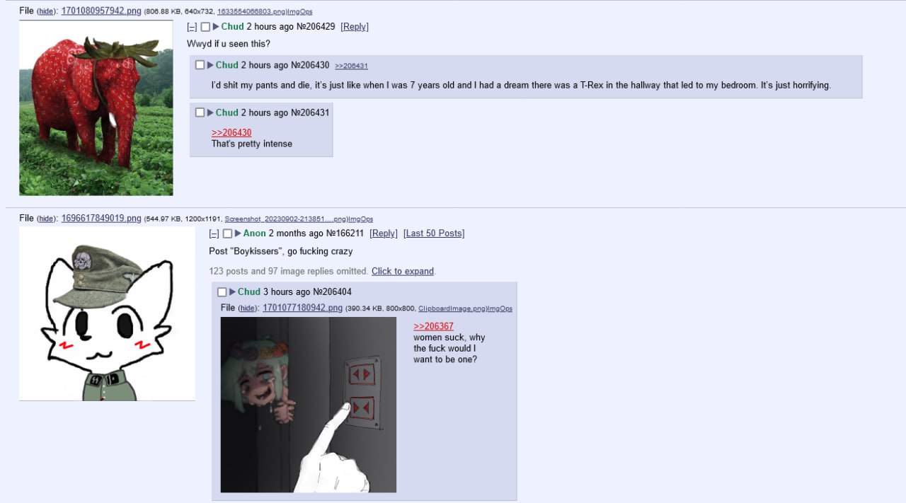 File (hide): 1701080957942 png (306.88 1622554086202 С» Chud 2 hours ago №206429 [Reply] Wwyd if seen this? Chud 2 hours ago shit my pants and die, it's just like when was 7 years old and had a dream 