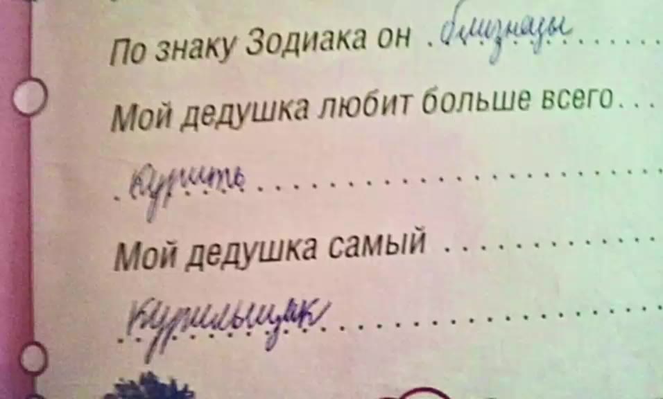 с По знаку Зодиака он боцици 4 4 Мой дедушка любит больше всего...