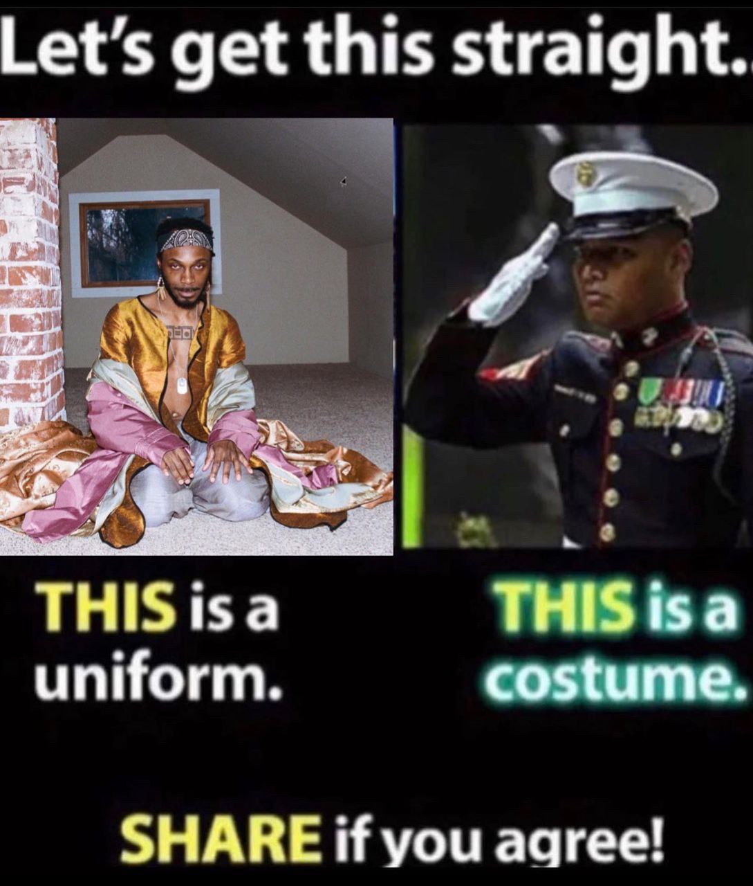 Let’s get this straight uniform costume SHARE if you agree!