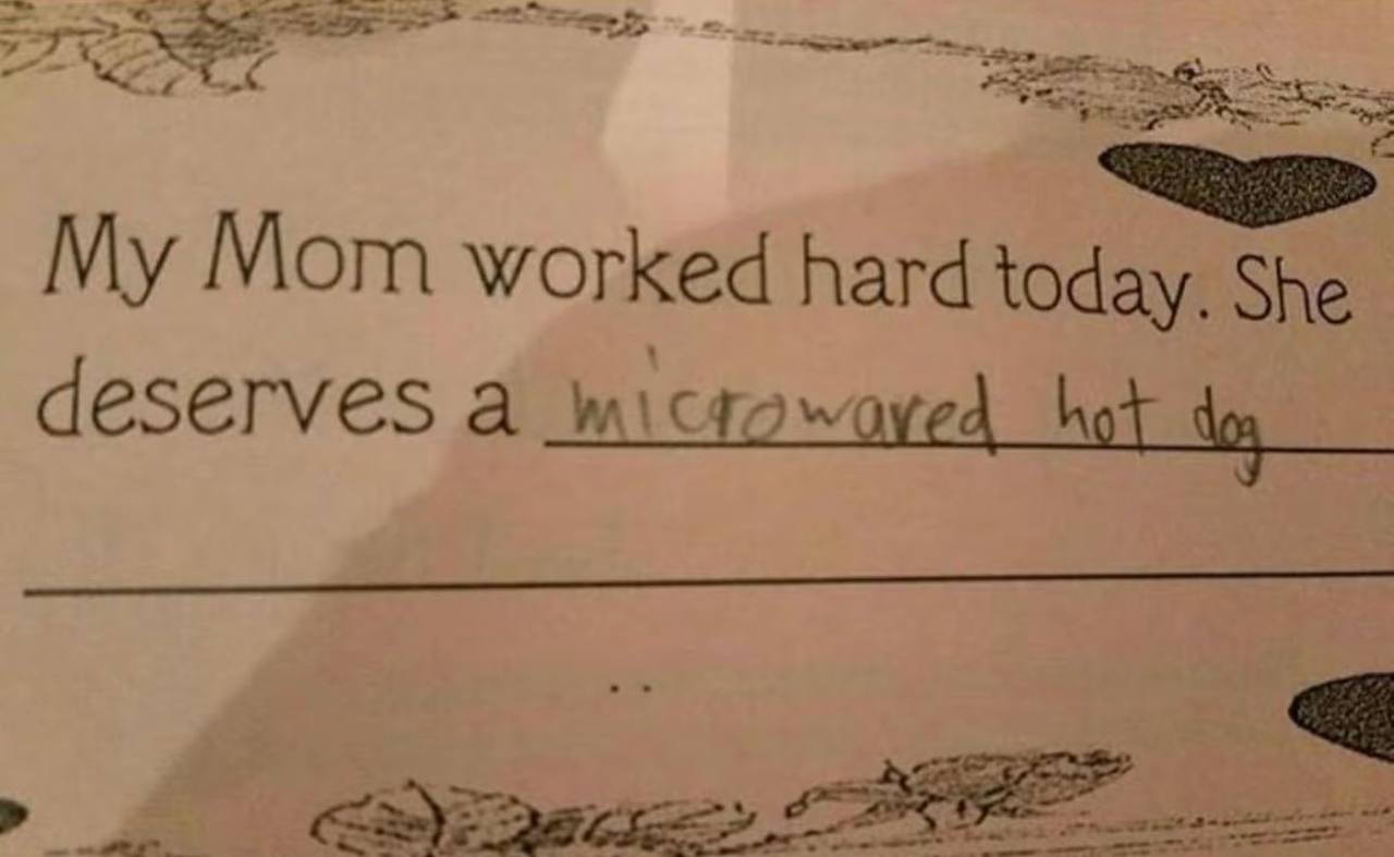 My Могл worked hard today. She deServes а hot
