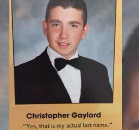 Christopher Gaylord “Yes, that is my actual last name