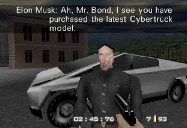 Elon Musk: Bond, see you have purchased the latest Cybertruck model
